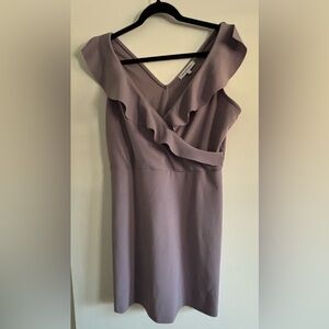 Casual Lavender Ruffle Dress